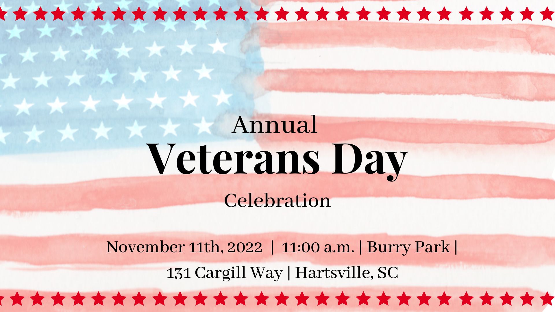 City of Hartsville – Veterans Day Celebration – Friday, November 11 ...